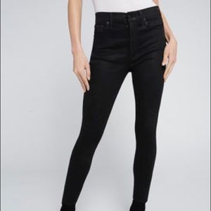 Alice and Olivia skinny coated high rise jeans 32